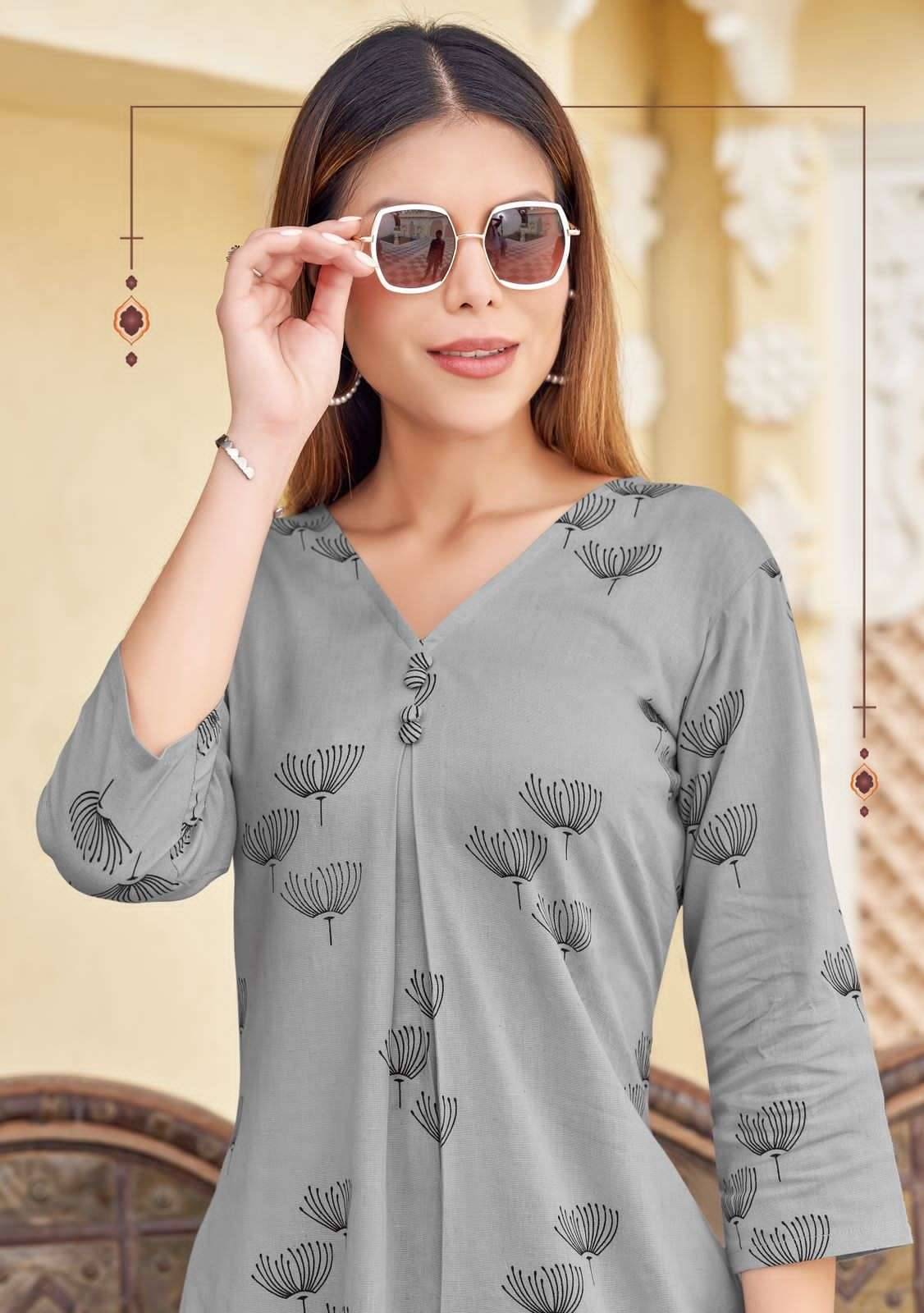 Floral Style By Mittoo 2001 To 2006 Series Beautiful Festive Suits Colorful Stylish Cotton Kurtis At Wholesale Price